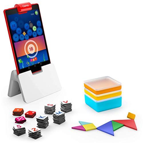 오즈모 Osmo - Genius Kit for Fire Tablet - 5 Hands-On Learning Games - Ages 5-12 - Problem Solving & Creativity - STEM - (Osmo Fire Tablet Base Included - Amazon Exclusive)