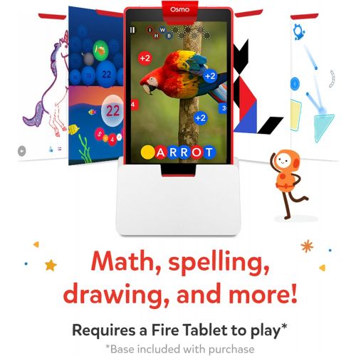 오즈모 Osmo - Genius Kit for Fire Tablet - 5 Hands-On Learning Games - Ages 5-12 - Problem Solving & Creativity - STEM - (Osmo Fire Tablet Base Included - Amazon Exclusive)