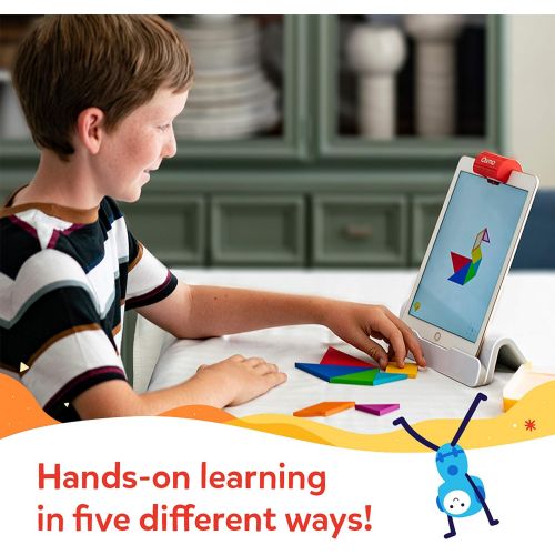 오즈모 Osmo - Genius Starter Kit for iPad - 5 Hands-On Learning Games - Ages 6-10 - Math, Spelling, Problem Solving, Creativity & More - (Osmo iPad Base Included)
