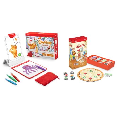 오즈모 Osmo - Creative Starter Kit for iPad (Ages 5-10) + Pizza Co. Game Bundle (Ages 5-12) iPad Base Included