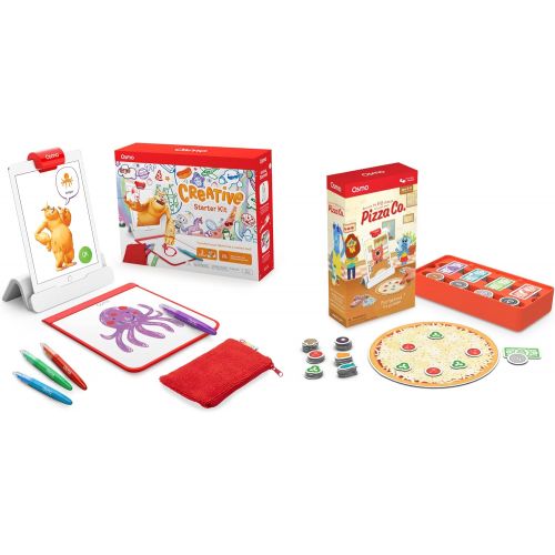 오즈모 Osmo - Creative Starter Kit for iPad (Ages 5-10) + Pizza Co. Game Bundle (Ages 5-12) iPad Base Included