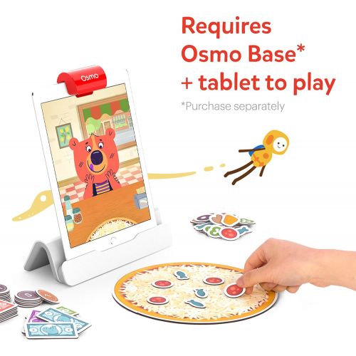 오즈모 Osmo - Genius Kit for Fire Tablet - 5 Hands-On Learning Games (Ages 6-10) + Pizza Co. Game Bundle (Ages 5-12) Fire Tablet Base Included