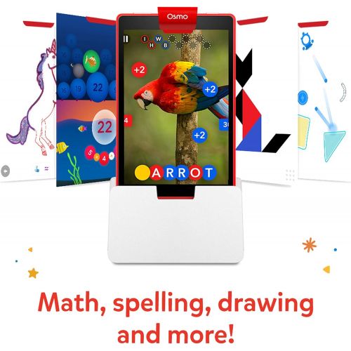 오즈모 Osmo - Genius Kit for Fire Tablet - 5 Hands-On Learning Games (Ages 6-10) + Pizza Co. Game Bundle (Ages 5-12) Fire Tablet Base Included