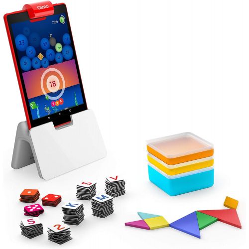 오즈모 Osmo - Genius Kit for Fire Tablet - 5 Hands-On Learning Games (Ages 6-10) + Pizza Co. Game Bundle (Ages 5-12) Fire Tablet Base Included