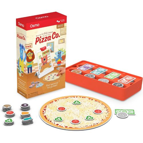 오즈모 Osmo - Genius Kit for Fire Tablet - 5 Hands-On Learning Games (Ages 6-10) + Pizza Co. Game Bundle (Ages 5-12) Fire Tablet Base Included