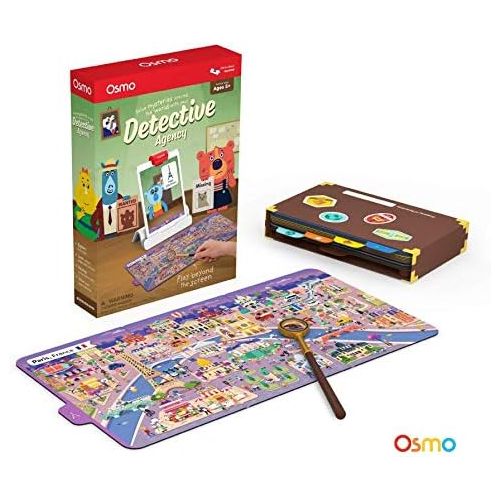 오즈모 Osmo - Creative Starter Kit for iPad (Ages 5-10) + Detective Agency: A Search & Find Mystery Game Bundle (Ages 5-12) iPad Base Included