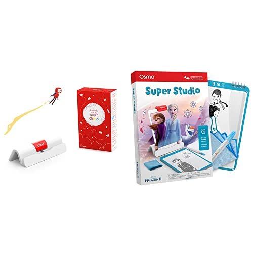 오즈모 Osmo - Super Studio Disney Frozen 2 Game (Ages 5-11) + Osmo iPad Base Bundle (Osmo iPad Base Included)