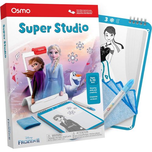 오즈모 Osmo - Super Studio Disney Frozen 2 Game (Ages 5-11) + Osmo iPad Base Bundle (Osmo iPad Base Included)