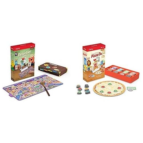 오즈모 Osmo - Pizza Co. Game (Ages 5-12) + Detective Agency: A Search & Find Mystery Game Bundle (Ages 5-12) for iPad or Fire Tablet Base Required