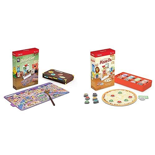 오즈모 Osmo - Pizza Co. Game (Ages 5-12) + Detective Agency: A Search & Find Mystery Game Bundle (Ages 5-12) for iPad or Fire Tablet Base Required