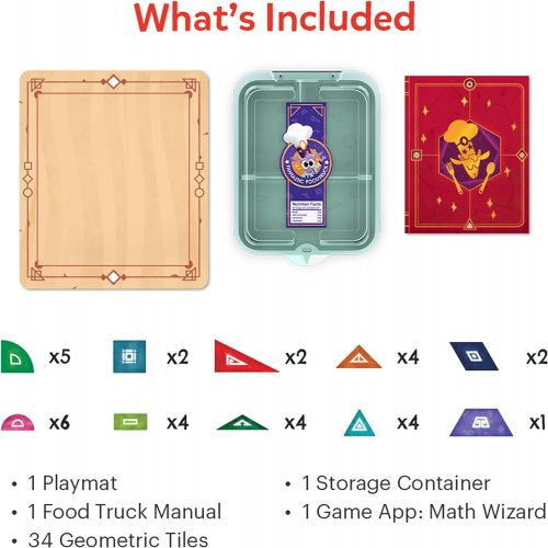 오즈모 Osmo - Math Wizard and The Fantastic Food Truck Co. Games iPad & Fire Tablet - Ages 6-8/Grades 1-2 - Learn Geometry - Curriculum-Inspired - STEM Toy Base Required