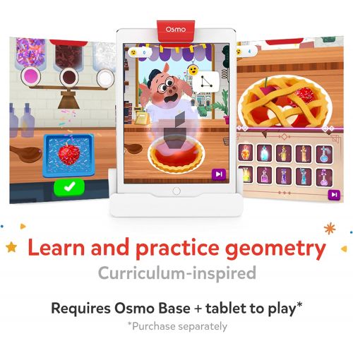 오즈모 Osmo - Math Wizard and The Fantastic Food Truck Co. Games iPad & Fire Tablet - Ages 6-8/Grades 1-2 - Learn Geometry - Curriculum-Inspired - STEM Toy Base Required