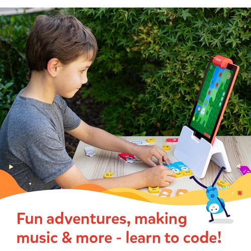 오즈모 Osmo - Coding Starter Kit for Fire Tablet - 3 Educational Learning Games - Ages 5-10+ - Learn to Code, Coding Basics & Coding Puzzles - STEM Toy (Osmo Fire Tablet Base Included) (A