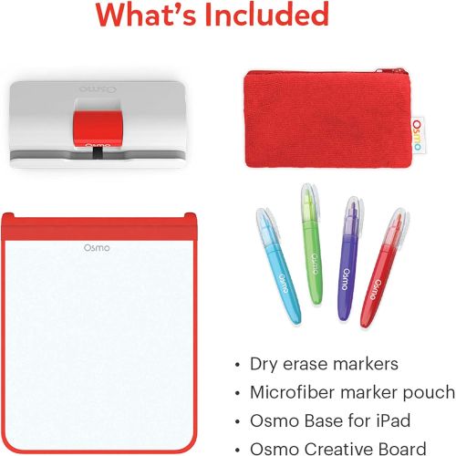 오즈모 Osmo - Creative Starter Kit for iPad - 3 Educational Learning Games - Ages 5-10 - Drawing, Word Problems & Early Physics - STEM Toy (Osmo Base Included)