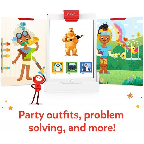 오즈모 Osmo - Little Genius Costume Pieces - 2 Games - Stories & Costume Party - Ages 3-5 - Fine Motor Skills & Creativity - For iPad or Fire Tablet (Osmo Base Required - Amazon Exclusive