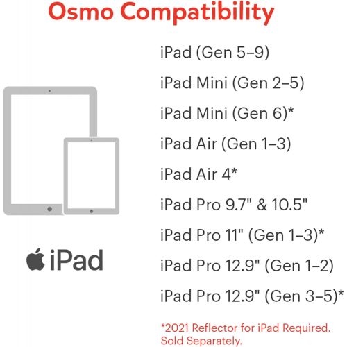 오즈모 Osmo - Creative Starter Kit for iPad - Ages 5-10 - Creative Drawing & Problem Solving/Early Physics - STEM - (Osmo Base Included)