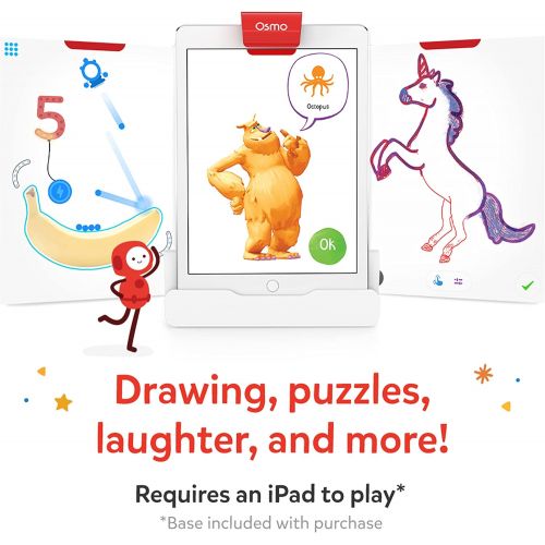 오즈모 Osmo - Creative Starter Kit for iPad - Ages 5-10 - Creative Drawing & Problem Solving/Early Physics - STEM - (Osmo Base Included)