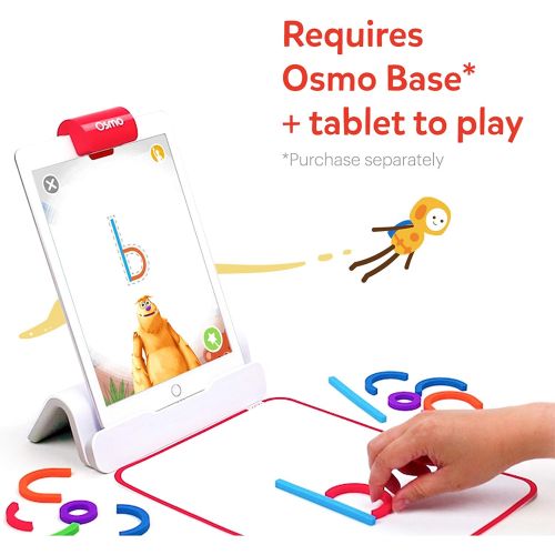 오즈모 Osmo - Little Genius Sticks & Rings - 2 Games - ABCs & Squiggle Magic - Ages 3-5 - Imagination, Letter Formation, Fine Motor Skills & Creativity - For iPad or Fire Tablet (Osmo Bas