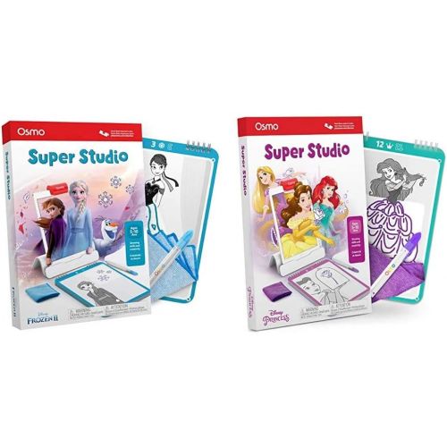 오즈모 Osmo Super Studio Disney Frozen 2 Ages 5 11 Drawing Activites for iPad or Fire Tablet & Super Studio Disney Princess Ages 5 11 Drawing Activities for iPad or Fire T
