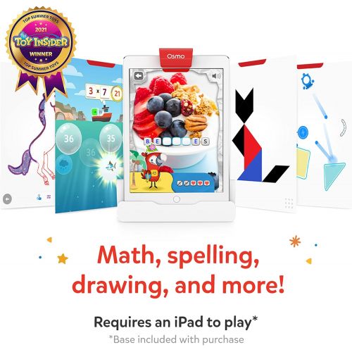 오즈모 [아마존베스트]Osmo - Genius Starter Kit for iPad - 5 Educational Learning Games - Ages 6-10 - Math, Spelling, Creativity & More - STEM Toy (Osmo iPad Base Included)
