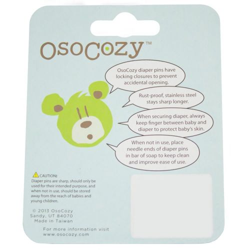  [아마존베스트]OsoCozy Diaper Pins - {White} - Sturdy, Stainless Steel Diaper Pins with Safe Locking Closures - Use for Special Events, Crafts or Colorful Laundry Pins