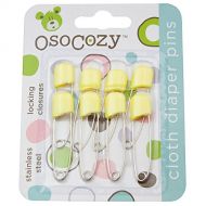 OsoCozy Diaper Pins - {Yellow} - Sturdy, Stainless Steel Diaper Pins with Safe Locking Closures - Use for Special Events, Crafts or Colorful Laundry Pins