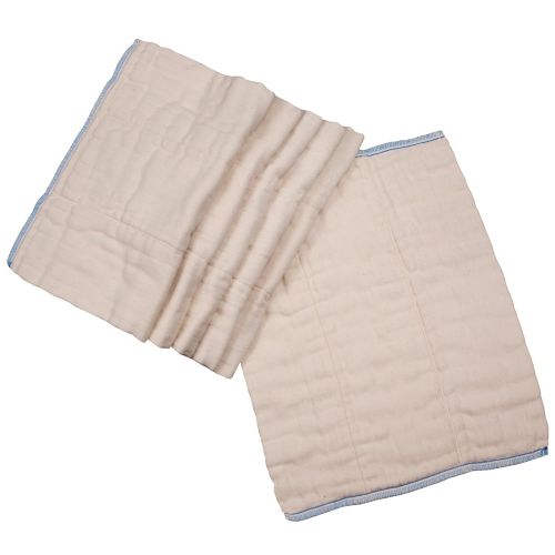  OsoCozy - Prefolds Unbleached Cloth Diapers, Size 1(7-15lbs), 6 Pack - Soft, Absorbent and Durable 100% Indian Cotton Natural Infant Diapers - Highest Quality & Best-Selling Cloth