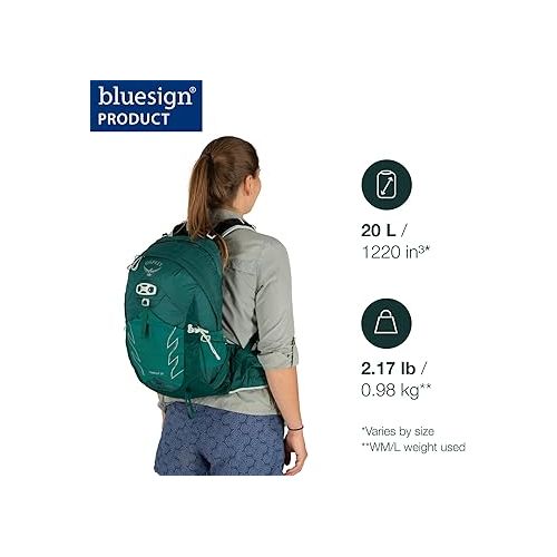  Osprey Tempest 20L Women's Hiking Backpack with Hipbelt, Jasper Green, WXS/S