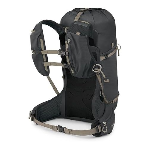  Osprey Tempest Velocity 30L Women's Hiking Backpack, Dark Charcoal/Chiru Tan, WXS/S
