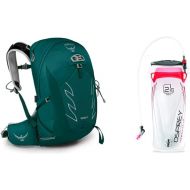 Osprey Tempest 20L Women's Hiking Backpack with Hipbelt, Jasper Green, WXS/S Hydraulics LT 2.5L Water Reservoir with Bite Valve, Red