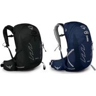 Osprey 20L Women's and 22L Men's Hiking Backpacks Bundle, Stealth Black and Ceramic Blue