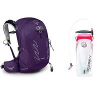 Osprey Tempest 20L Women's Hiking Backpack with Hipbelt, Violac Purple, WXS/S and Osprey Hydraulics LT 2.5L Water Reservoir with Bite Valve, Red