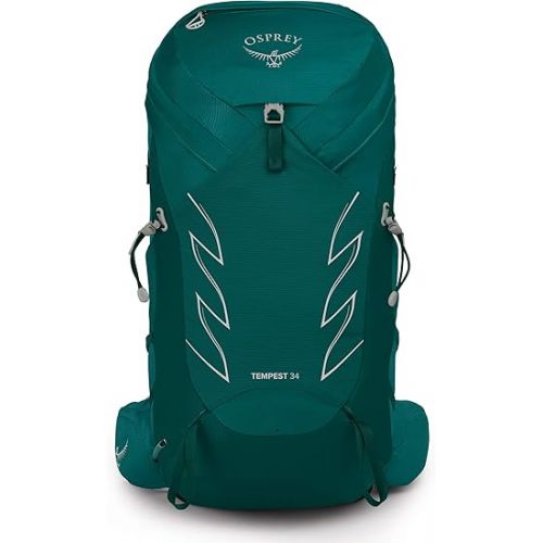  Osprey Tempest 34L Women's Hiking Backpack with Hipbelt, Jasper Green, Medium/Large