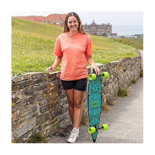  Osprey Complete Skateboard for Beginners | 40 x 8 inch Skateboard for Kids Teens and Adults with Streamlined Pintail Design for Deep Carves