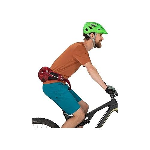  Osprey Seral 4L Unisex Biking Waist Pack with Hydraulics Reservoir, Claret Red