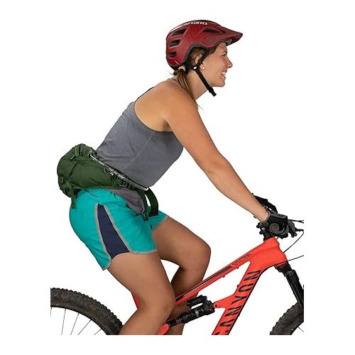  Osprey Seral 7L Unisex Biking Waist Pack with Hydraulics Reservoir, Claret Red