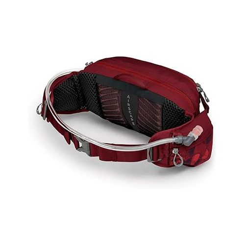  Osprey Seral 7L Unisex Biking Waist Pack with Hydraulics Reservoir, Claret Red