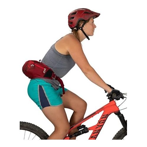  Osprey Savu 2L Unisex Lumbar Biking Hydration Pack, Claret Red