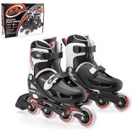 Osprey Inline Skates fuer Jungen und Madchen - groessenverstellbare Roller Blades - ideal fuer Anfanger - verschiedene Groessen - Rollschuhe aus hochwertigen Materialien - cooles in Rot/