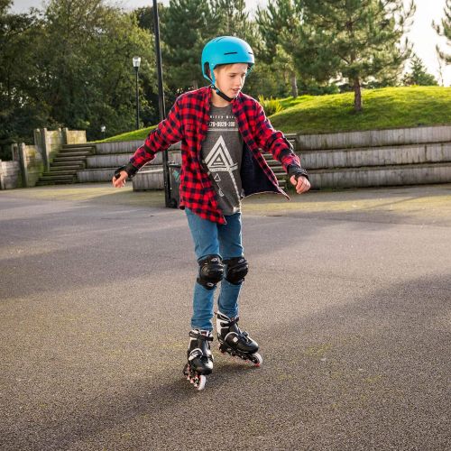  Osprey Inline Skates fuer Jungen und Madchen - groessenverstellbare Roller Blades - ideal fuer Anfanger - verschiedene Groessen - Rollschuhe aus hochwertigen Materialien - cooles in Rot/