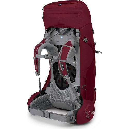  Osprey Ariel 55 Womens Backpacking Backpack , Claret Red, X-Small/Small