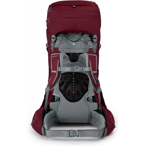  Osprey Ariel 55 Womens Backpacking Backpack , Claret Red, X-Small/Small