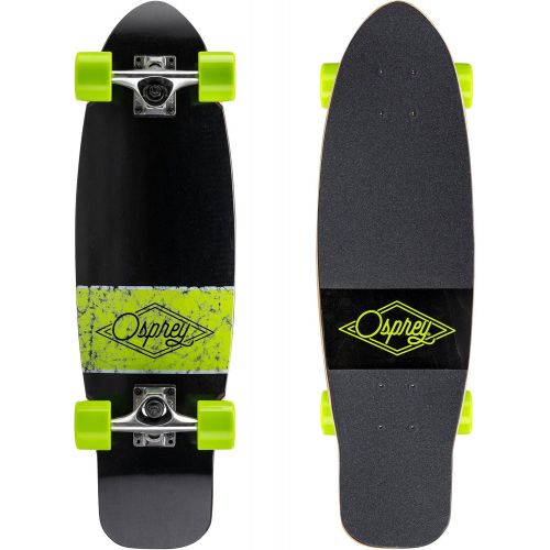  Osprey Cruiser Skateboard, Cruiser Board for Beginners, Entry Level Skateboard for Adults and Kids, Multiple Styles and Sizes