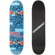 Osprey Kids Skateboard, 31” x 8 Double Kick Skateboard for Beginners with Maple Deck, for Boys & Girls, Multiple Styles