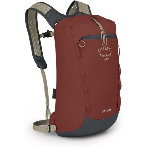  Osprey Daylite Cinch Daypack, Acorn Red/Tunnel Vision Grey