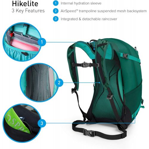  Osprey Hikelite 26 Hiking Backpack , Aloe Green