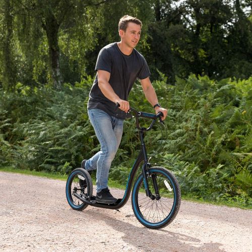  Osprey BMX Adult Scooter with Big Wheels, Bike Bicycle Off Road Scooter with Adjustable Handlebars and Calliper Brakes