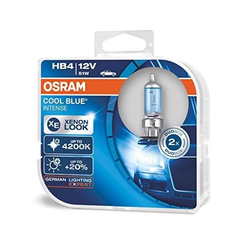  [아마존 핫딜]  [아마존핫딜]Osram 9006CBI-HCB COOL BLUE INTENSE HB4 Halogen, Scheinwerferlampe, 12V, Duo Box, 2 Stueck, Anzahl 2