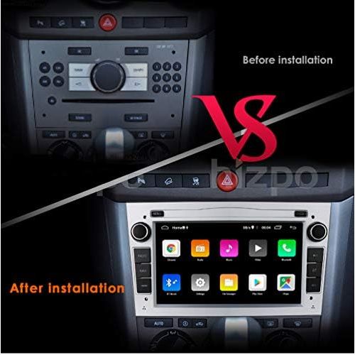  Ossuret Android 10 Car Radio 7 Inch DVD Video Player Fit for Opel Antara Vectra Crosa Vivaro Zafira Meriva Support GPS Navi DAB + RDS Radio Mirror Connection (Silver)