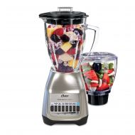 Oster Classic Series Blender PLUS Food Chopper, Nickel Plated with Glass Jar (BLSTSG-CFP-000)